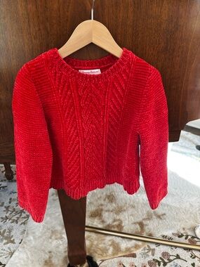Tommy Bahama Girls Bright Red Cable-Knit Sweater